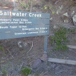 Signpost south of Saltwater Creek Beach