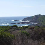 Views down the coast from the open heath land south of Saltwater Creek