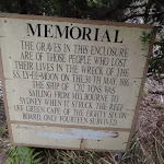 Information sign at graveyard