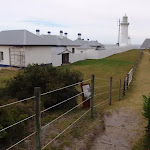 Track along Green Cape Lighthouse buildings