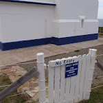 No entry sign on Green Cape Lighthouse gate