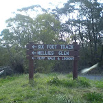 Sign near the start of the Six foot track