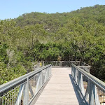 Looking across the bridge to the viewing platform