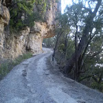 The Waterboard Servicetrail going up through the cliffs