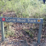 Currie Road Track sign