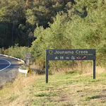 Welcome to Jounama Creek camping area sign