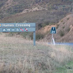 Welcome sign to Humes Crossing