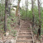 Stairs up to Red Hands Cave