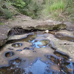Water ponds in rocks