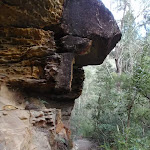 Rock formation above track
