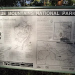 Blue Mountains NP info sign at car park