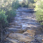 A rocky management trail