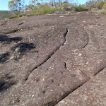 Features in the rock near the end of Yeomans track