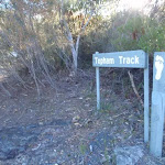 Signpost at the start of Topham Track