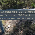 Signposted in of OGNR and Shephard's Rd
