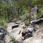 Steep and rocky section of track
