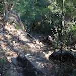Steep and rocky section of track