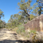A cutting in the sandstone on the Western Commission track
