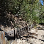 Retaining wall on a sandy section of track