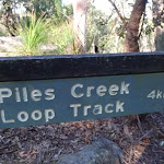Sign to Piles Creek
