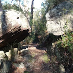 Large boulders along much of this section of track