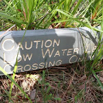 Low water Crossing sign