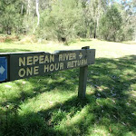 Nepean River track sign near Darug campsite