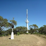 Trig point and communications tower