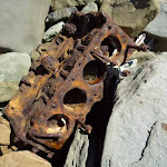 Rusty old engine block
