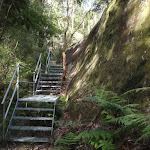 Steps beside rock