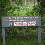 Terry's Creek walking track sign