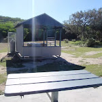 Table and BBQ shelter at the Tea Tree Picnic area