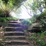 Steps between Milk Beach and Strickland House