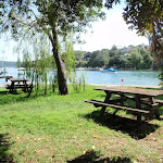 Picnic tables at Hermit Point