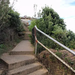 Steps leading up the The Gap Bluff
