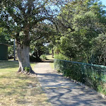 Walking path through Cremorne Reserve