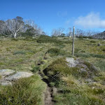 Walking up the Porcupine track near Perisher Valley Reservoir
