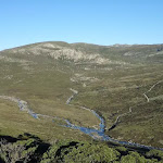 Confluence of the Snowy River and Club Lake Creek from the Main Range Lookout