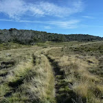 Trail winding up through Boggy Plain valley