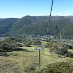 Looking down to Thredbo from the chairlift