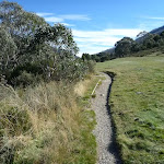 Track along the side of the golf course