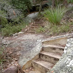 Stone cut stairs to West Head Lookout