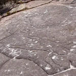 Aboriginal rock carvings, a man