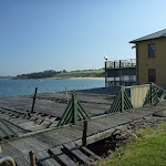 Boat shed building near beach