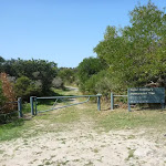 Locked gate to coastal cemetary, near Botany Bay National Park