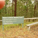 Muirs Lookout walking track sign near Cooranbong