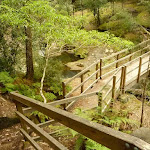 Timber bridge across creek at Boarding House Dam in the Watagans