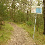 Sign on the green track near Mt Sugarloaf