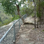 Fenced section of track on the west side of Hornsby Heights