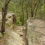 Gap in rock south of the spa